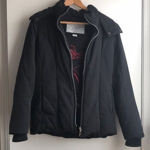 ZeroXposur Hooded Down Jacket Gadget Pockets Removable Hood Fleece Lined Small